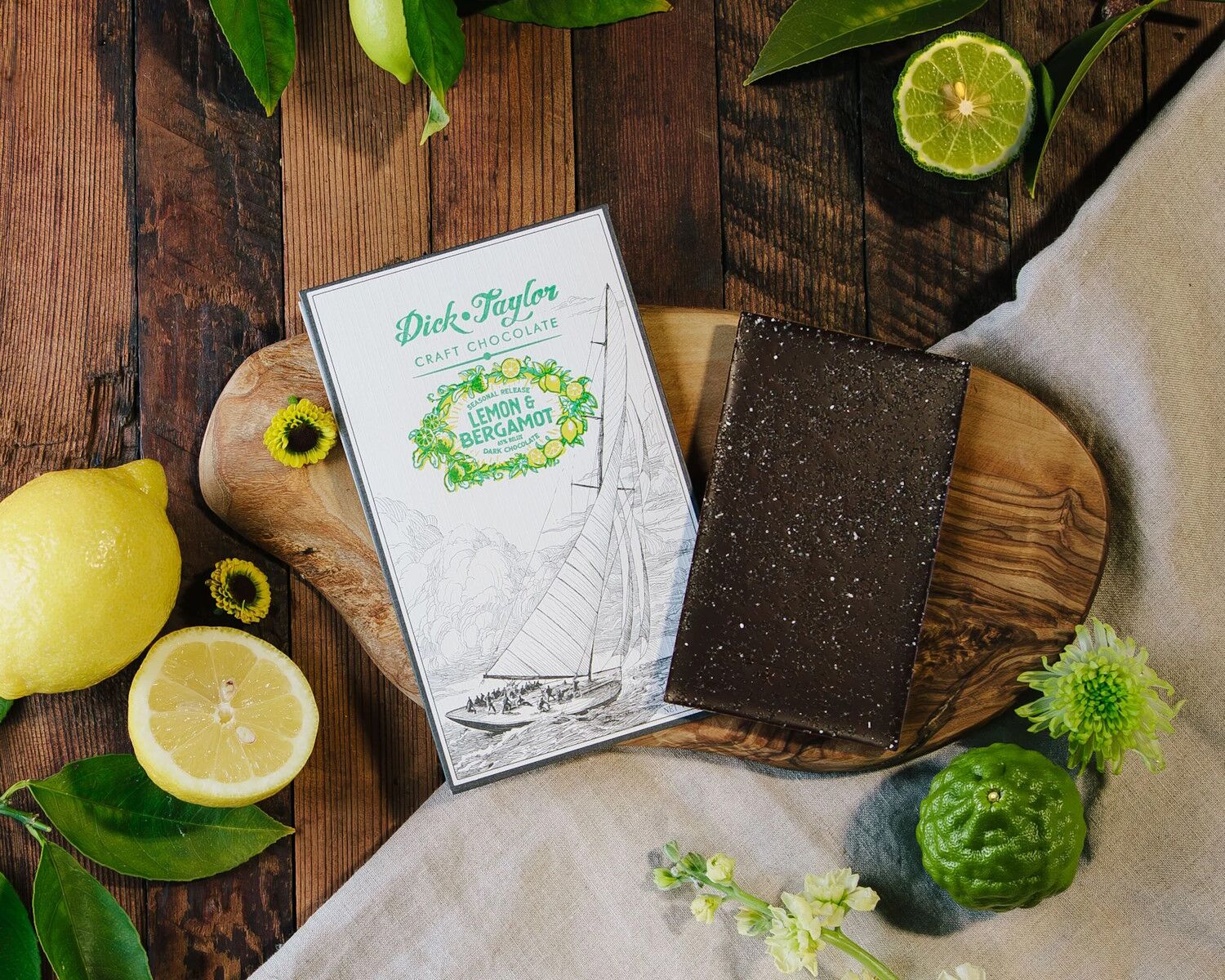 Dick Taylor Belize 65% Dark Chocolate Bar with Lemon & Bergamot Lifestyle