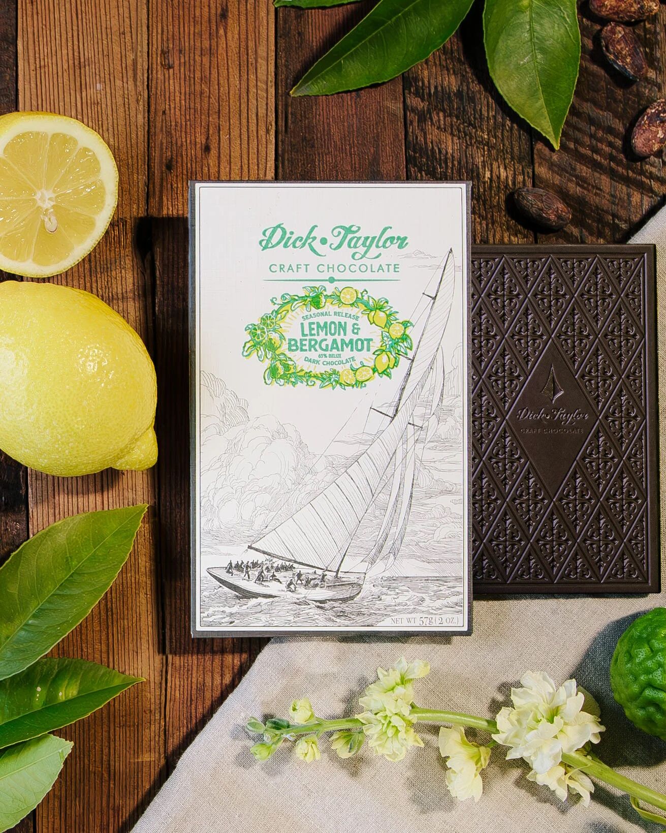 Dick Taylor Belize 65% Dark Chocolate Bar with Lemon & Bergamot