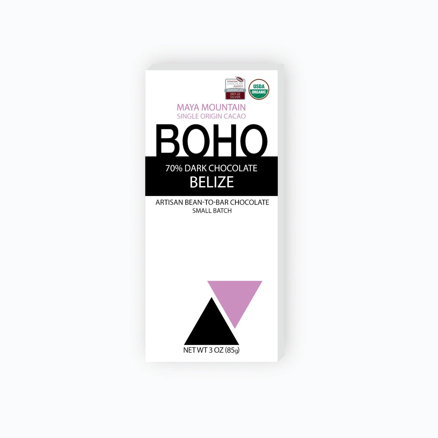 BOHO Chocolate Maya Mountain Belize 70% Dark Chocolate Bar