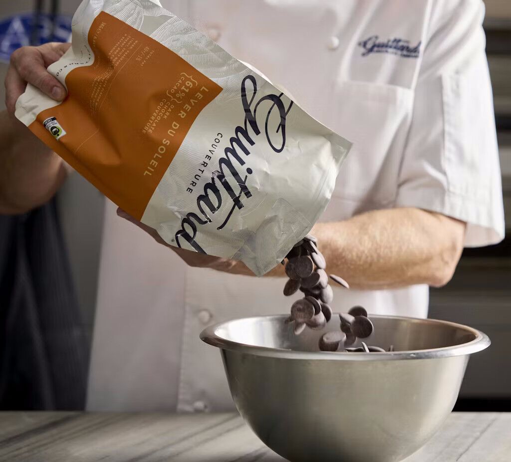 Guittard Lever Du Soleil 61% Dark Couverture Chocolate Wafers Lifestyle