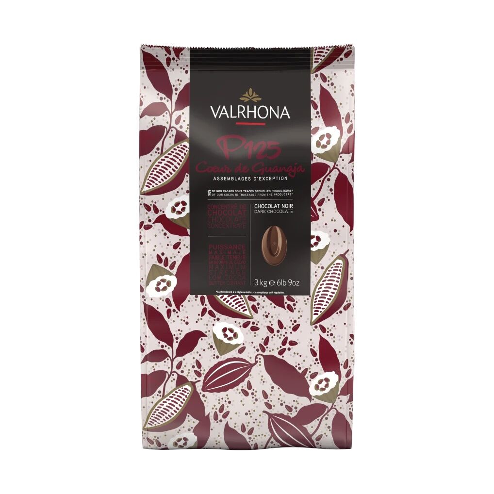 Valrhona P125 Cœur de Guanaja 80% Dark Couverture Chocolate Feves