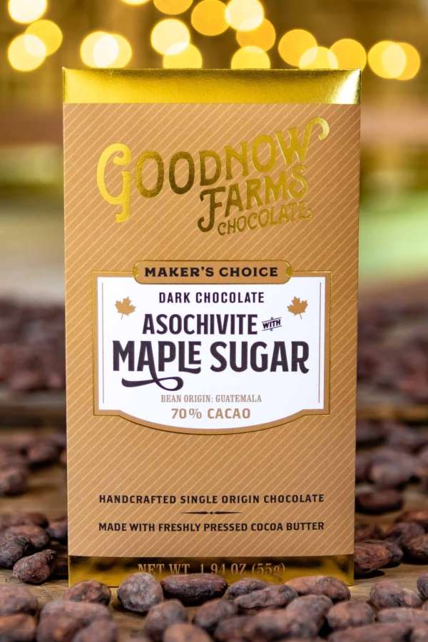 Goodnow Farms Asochivite Guatemala 70% Dark Chocolate Bar with Maple Sugar