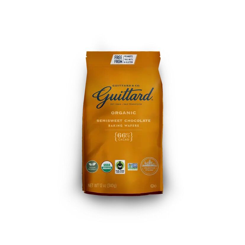 Guittard Organic 66% Dark Couverture Chocolate Wafers (12oz)