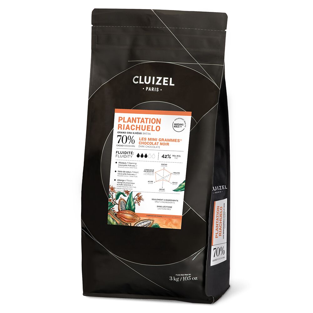 Cluizel Riachuelo Brazil 70% Dark Chocolate Couverture Mini Grammes