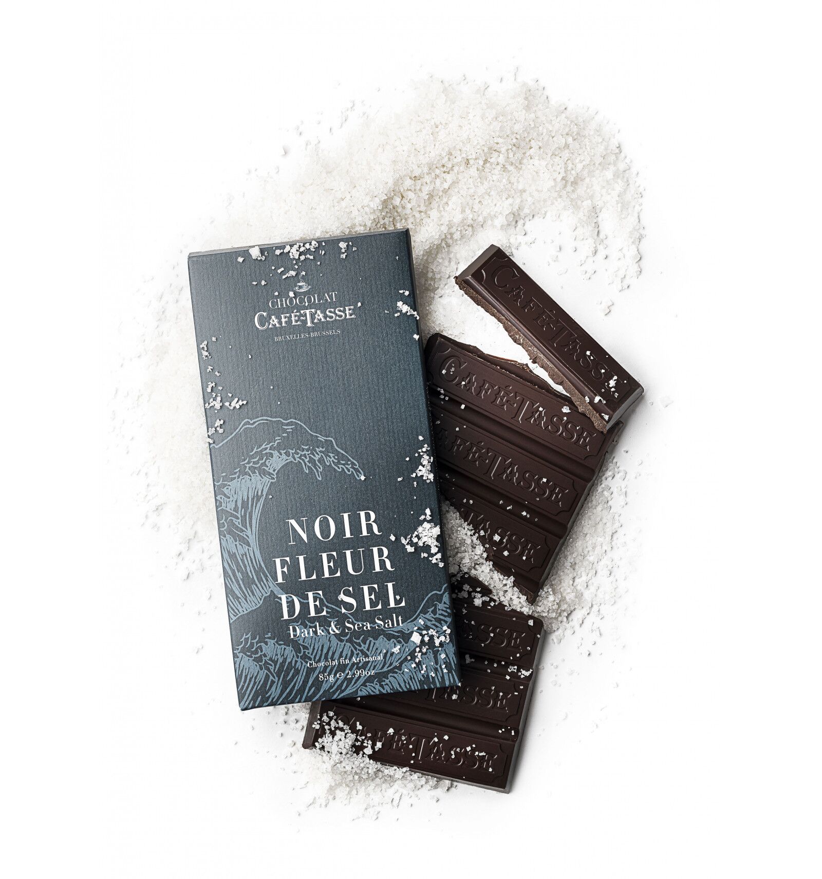 Café-Tasse 60% Dark Chocolate Bar with Fleur de Sel Lifestyle