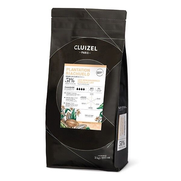 SALE Cluizel Riachuelo Brazil 51% Milk Couverture Chocolate Mini Grammes®