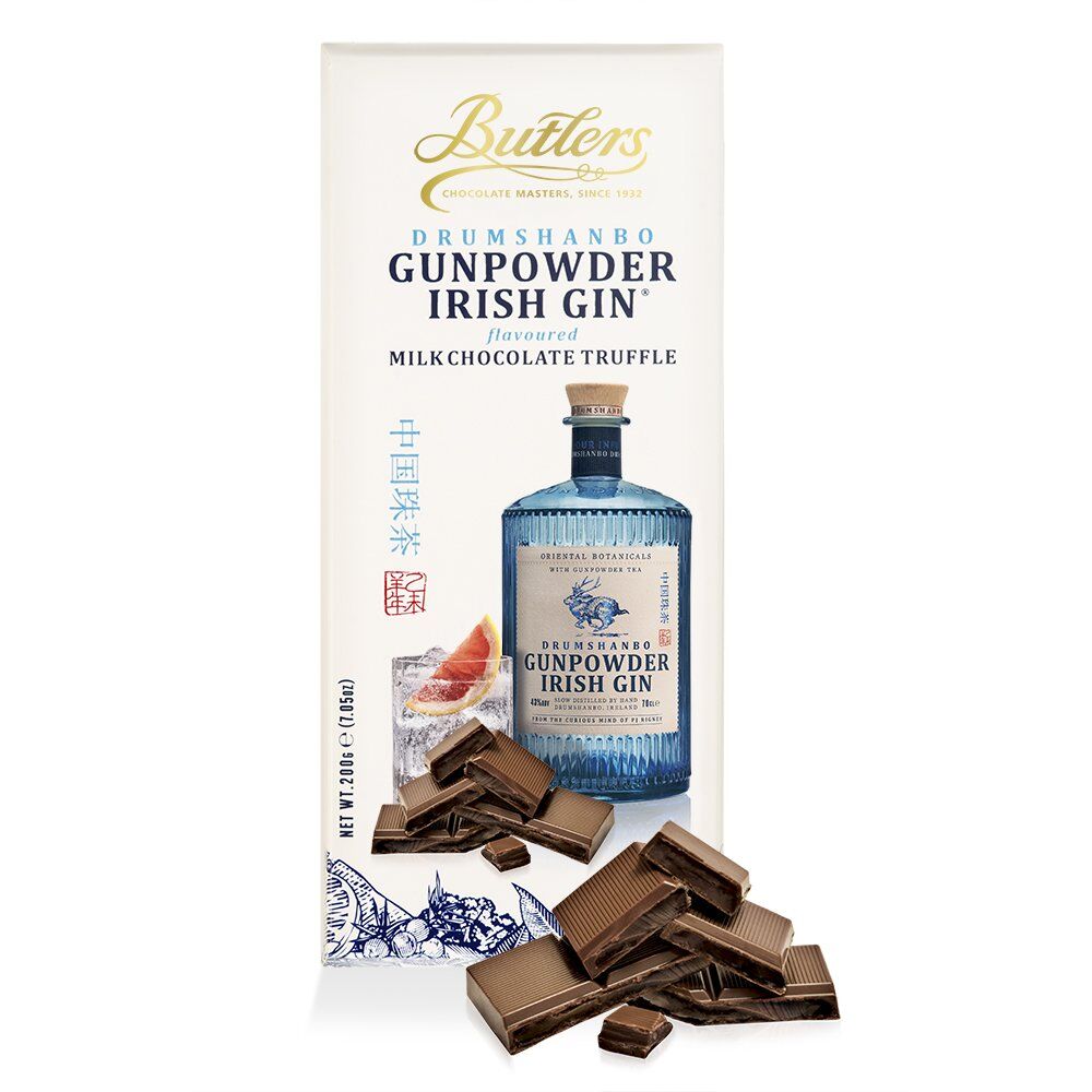 Butlers Milk Chocolate Truffle Bar with Drumshanbo Irish Gin (200g) Lifestyle