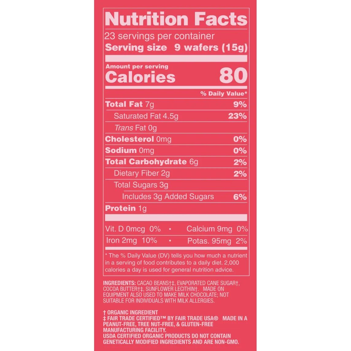 Guittard Organic 74% Dark Couverture Chocolate Wafers (12oz) Label