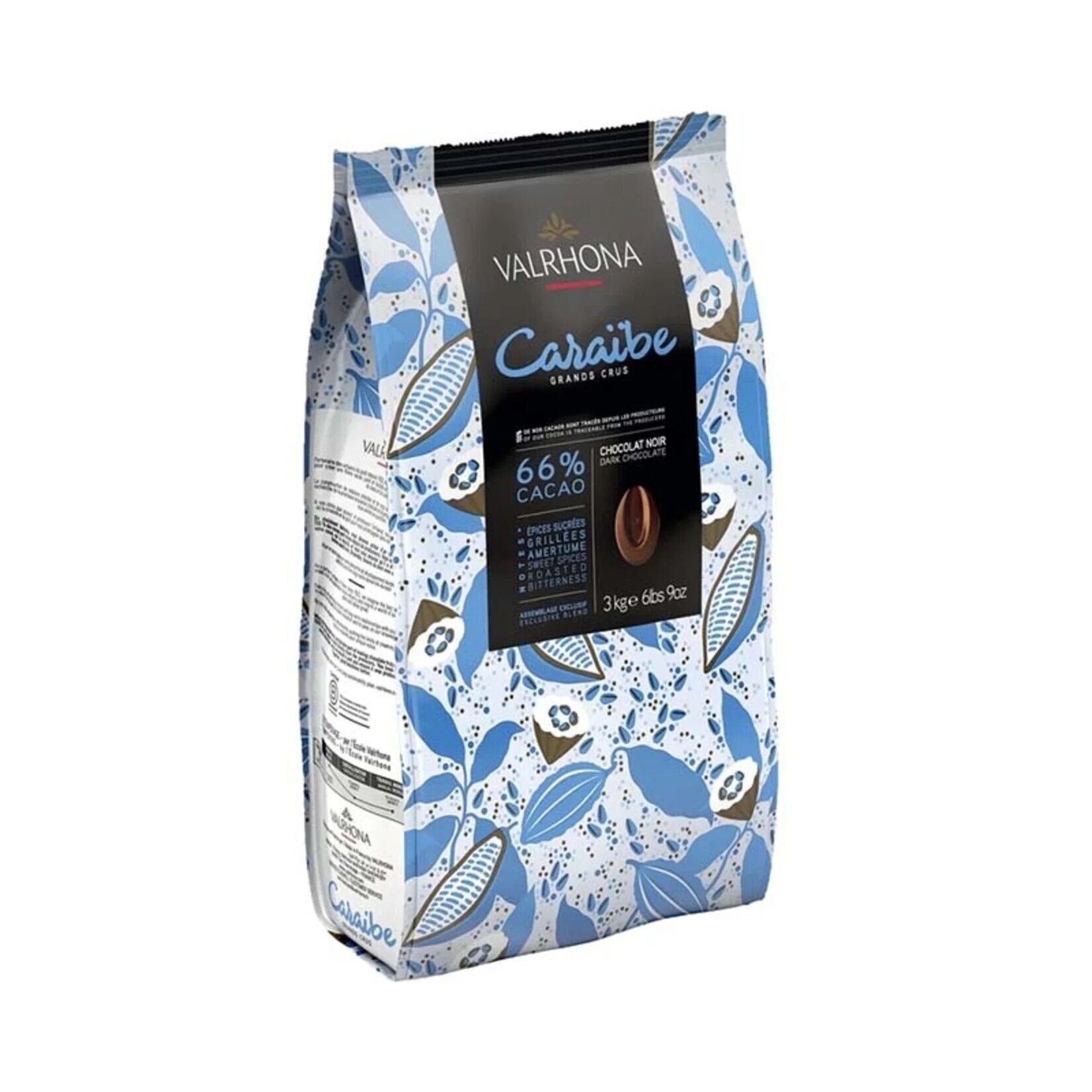 Valrhona Caraïbe 66% Dark Couverture Chocolate Feves