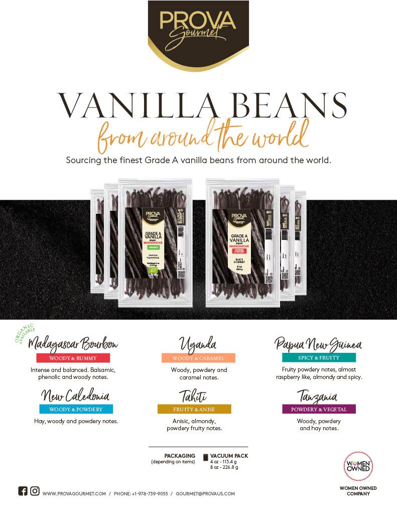 Prova Gourmet Vanilla Beans Sell Sheet