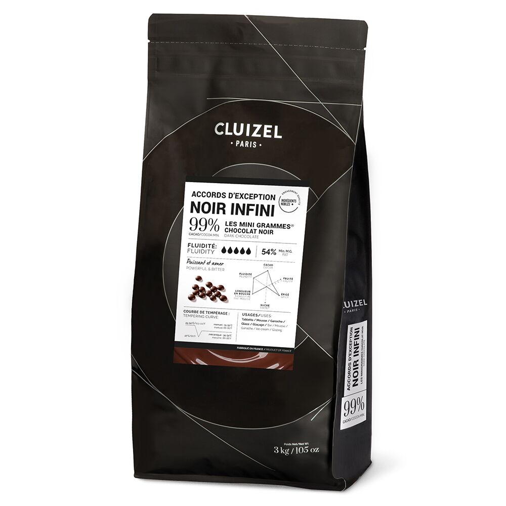 Cluizel Noir Infini 99% Dark Couverture Chocolate Mini Grammes