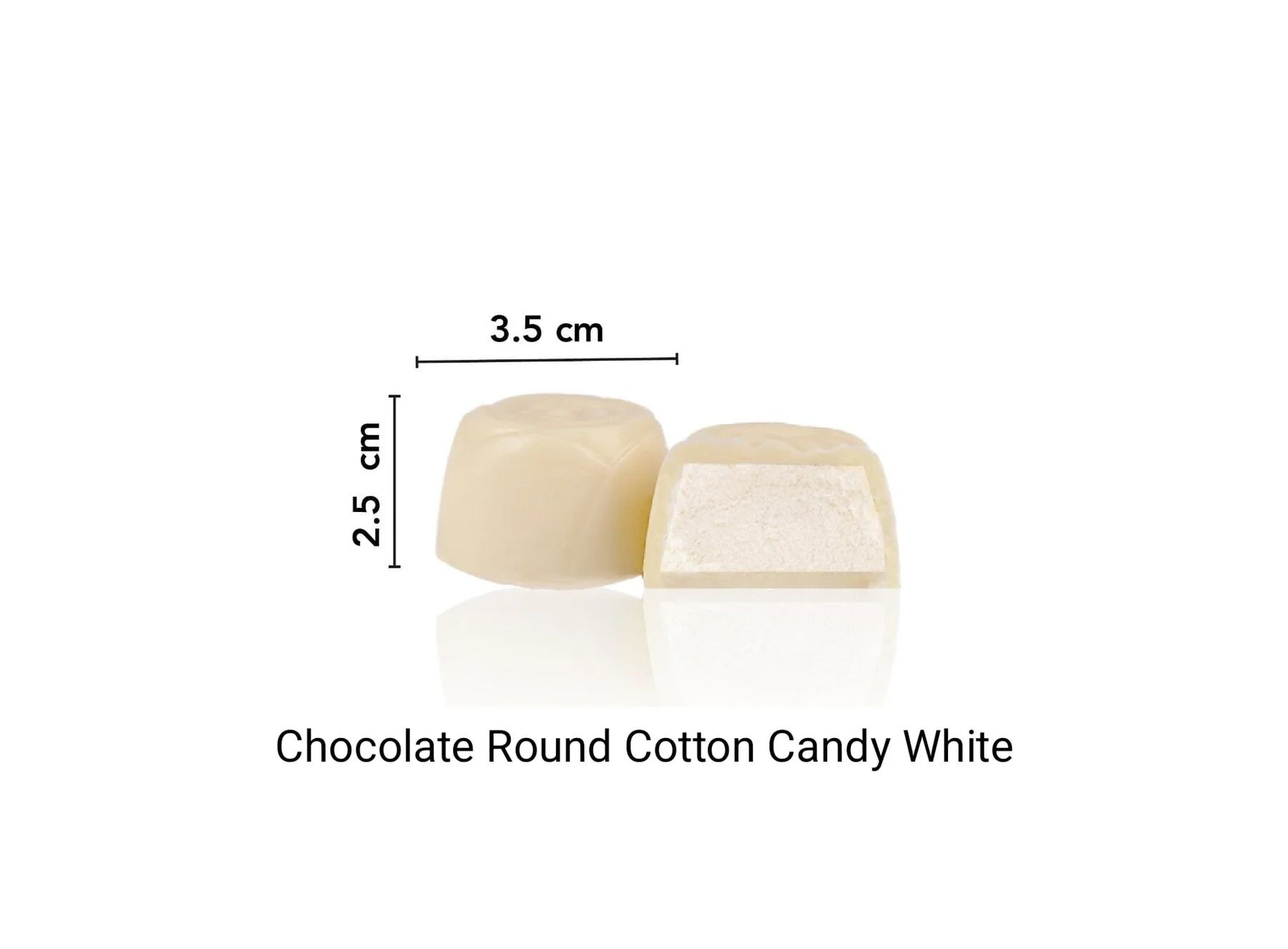 Omniya Delicacy White Chocolate Round with Cotton Candy