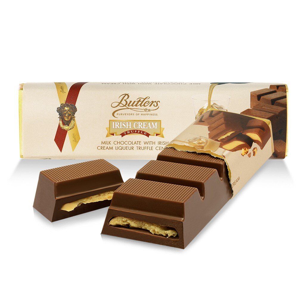 Butlers Milk Chocolate Irish Cream Truffle Bar Open