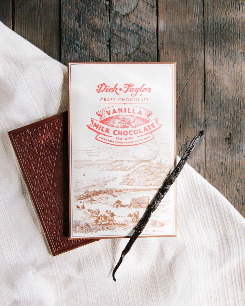 Dick Taylor Brazil 55% Milk Chocolate Bar with Madagascan Vanilla Lifestyle
