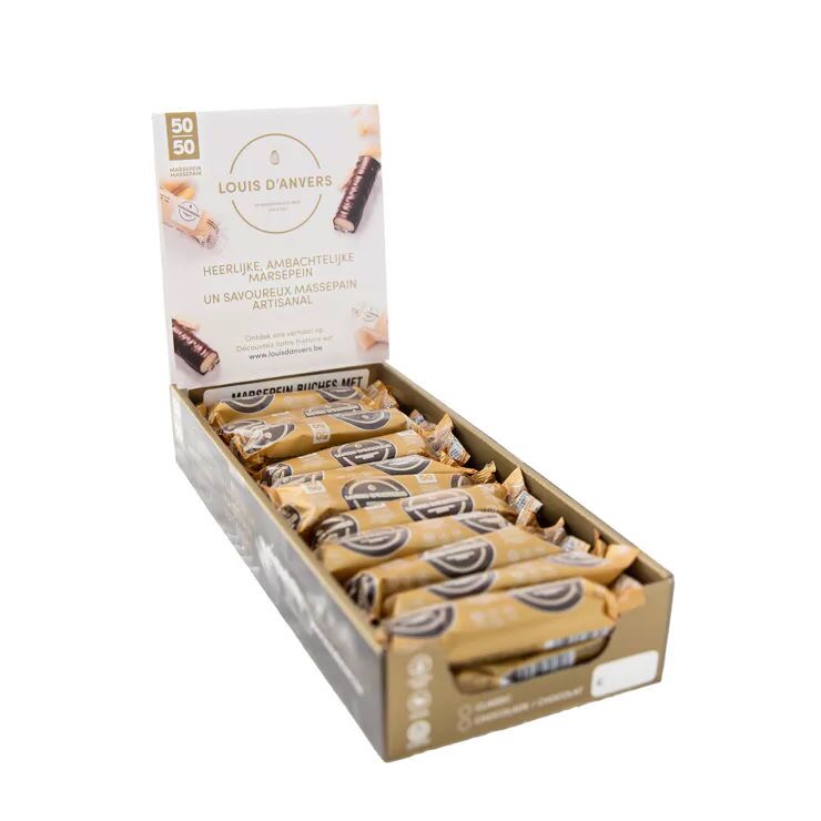 Louis D'Anvers Chocolate Covered Marzipan Bar Case (40g)