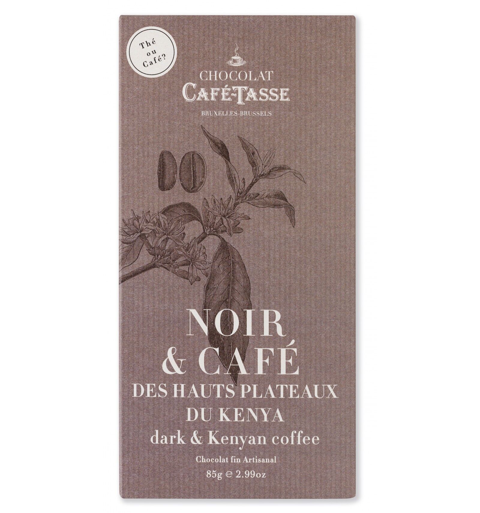Café-Tasse 60% Dark Chocolate Bar with Kenyan Coffee