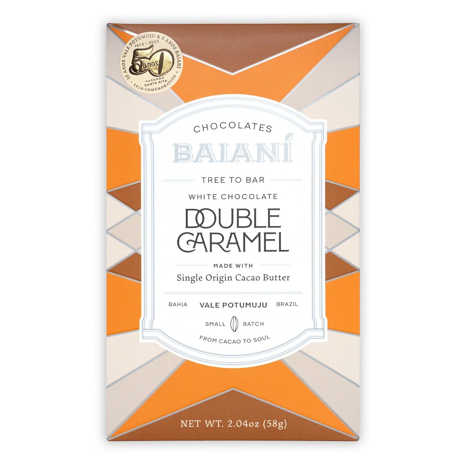 Baiani Brazil Double Caramel White Chocolate Bar