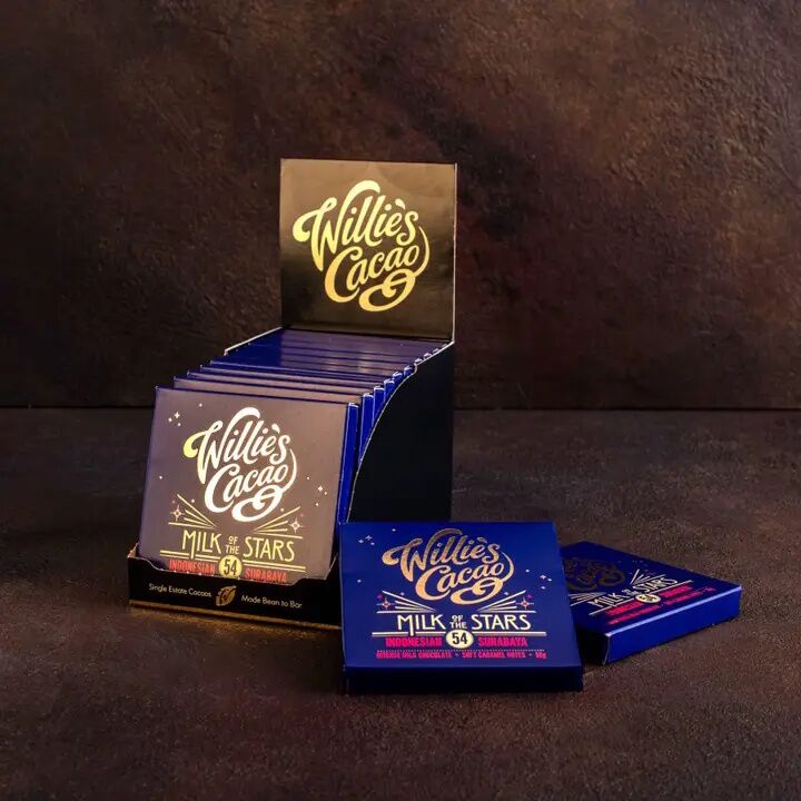 Willie's Cacao Milk of the Stars Indonesia 54% Milk Chocolate Bar Case