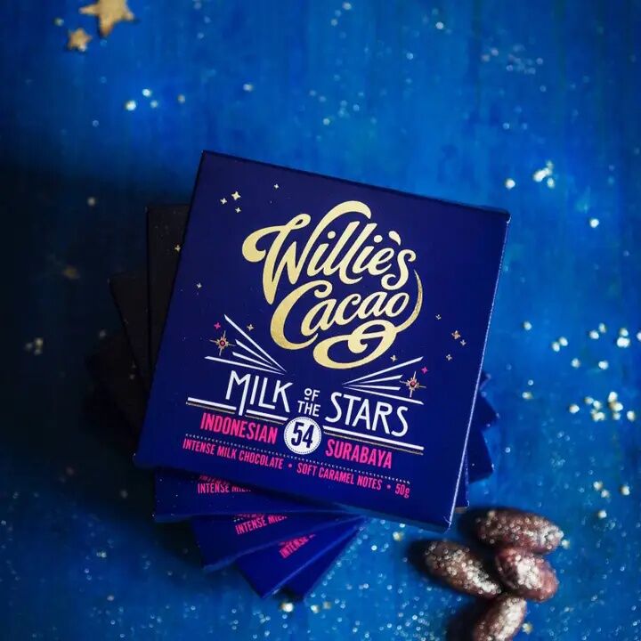 Willie's Cacao Milk of the Stars Indonesia 54% Milk Chocolate Bar Lifestyle