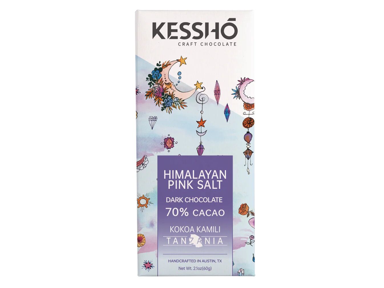 KESSHŌ Himalayan Pink Salt 70% Dark Chocolate Bar