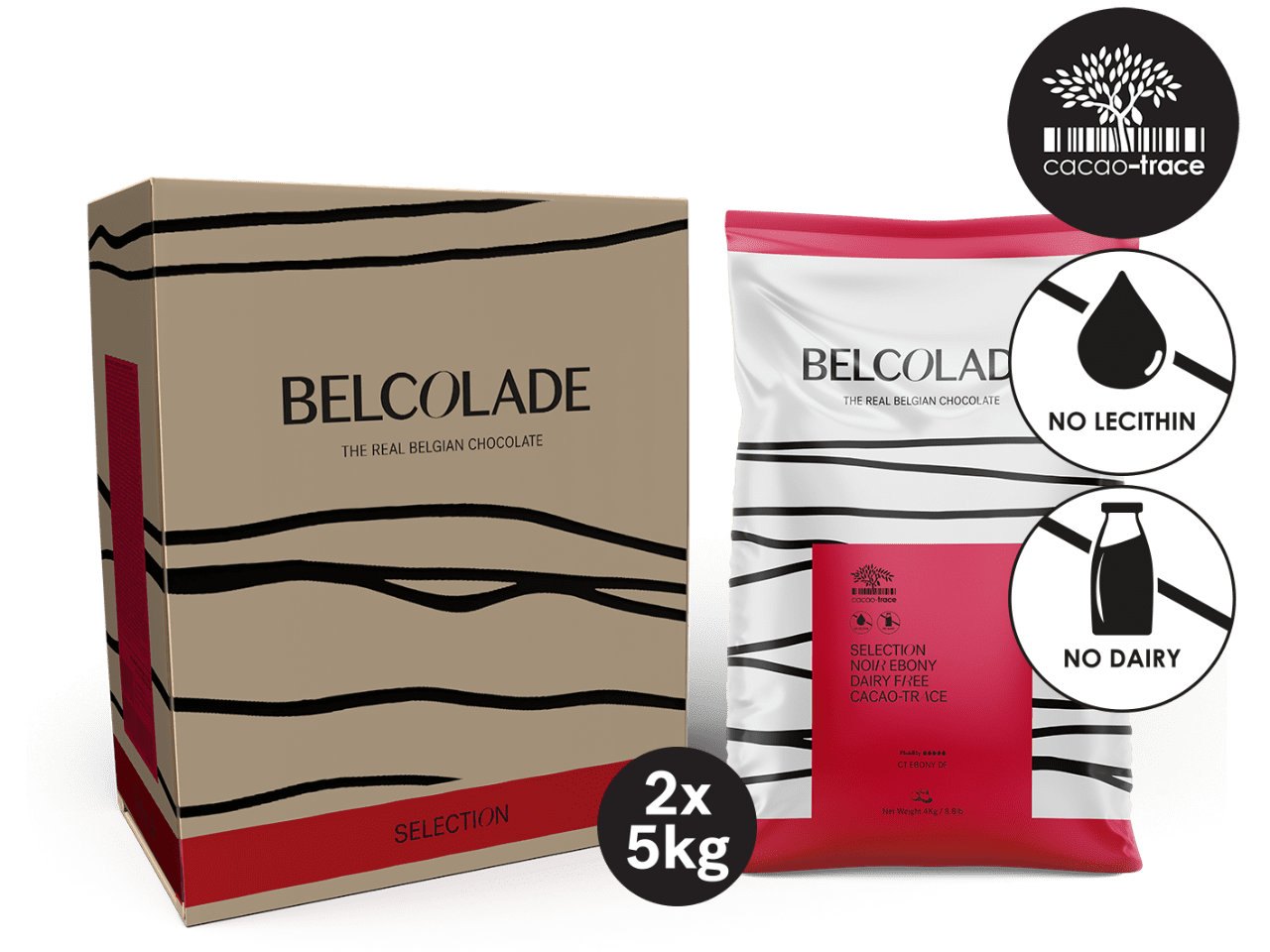 Belcolade Noir Absolu Ebony 96.5% Dark Chocolate Discs Case