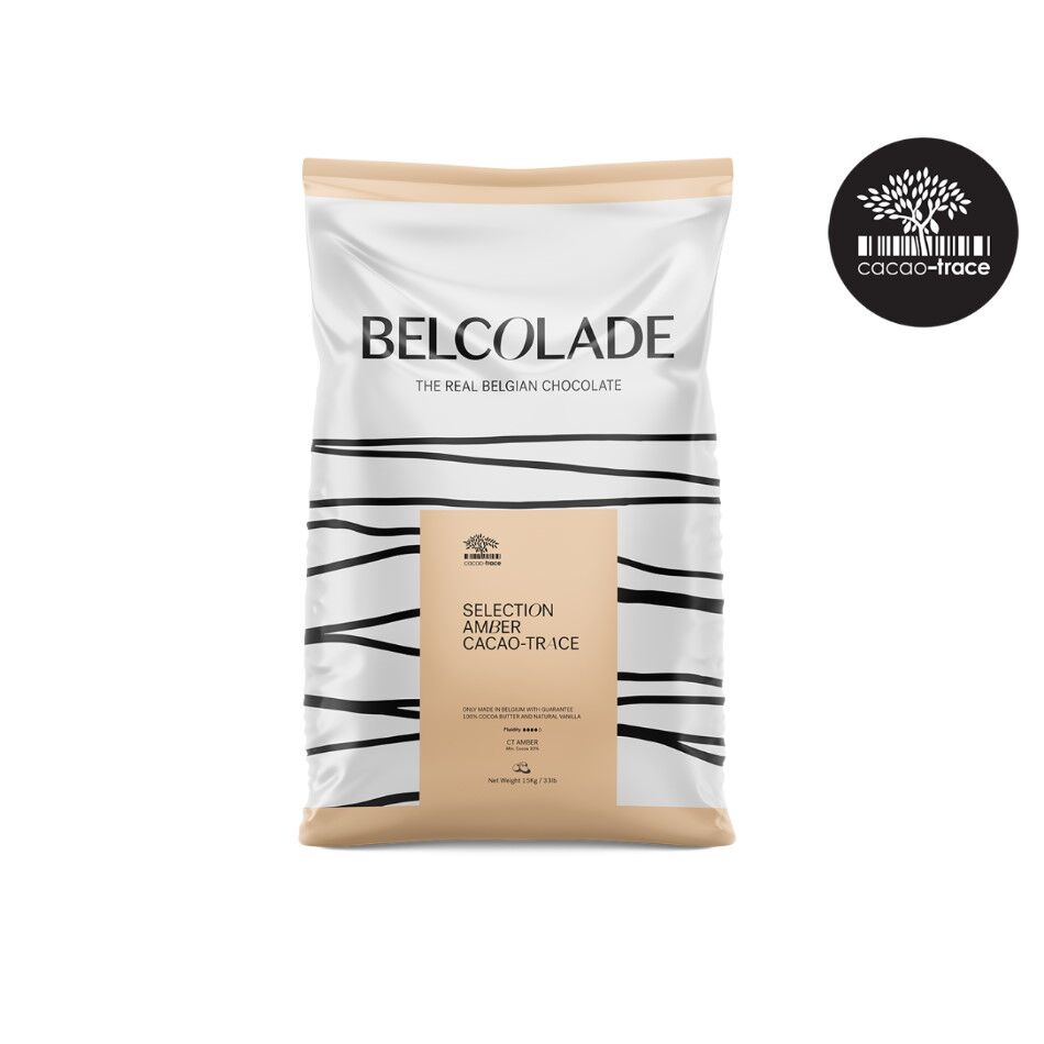 Belcolade Amber Douceur 32% Caramelized White Couverture Chocolate Discs
