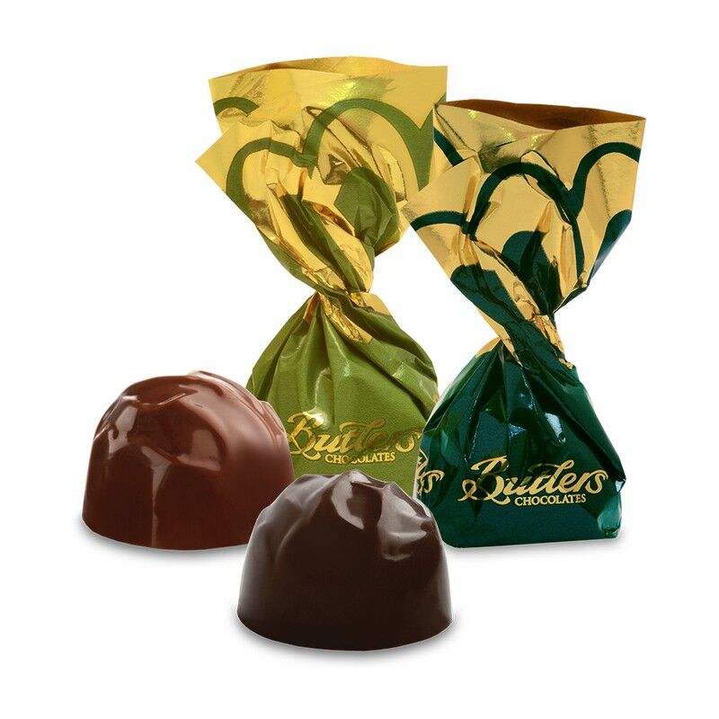 Butlers Milk & Dark Chocolate Truffles with Irish Whiskey in Ribbon Tote Loose