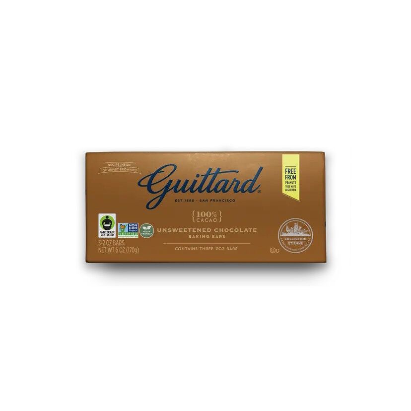 Guittard 100% Unsweetened Dark Chocolate Baking Bars