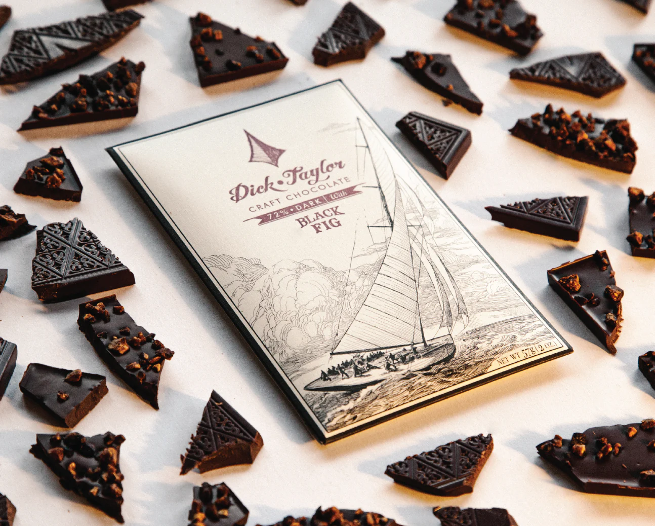 Dick Taylor 72% Dark Chocolate Bar with Black Fig Lifestyle 3